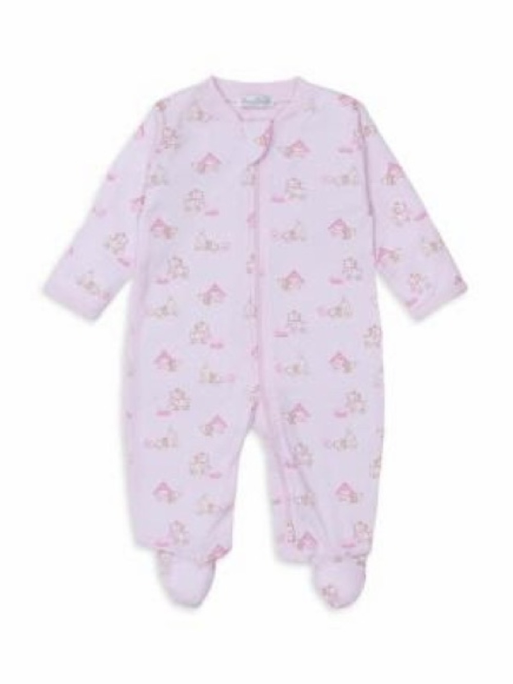 Kissy Kissy Light Pink Puppy Print Footie Onesie